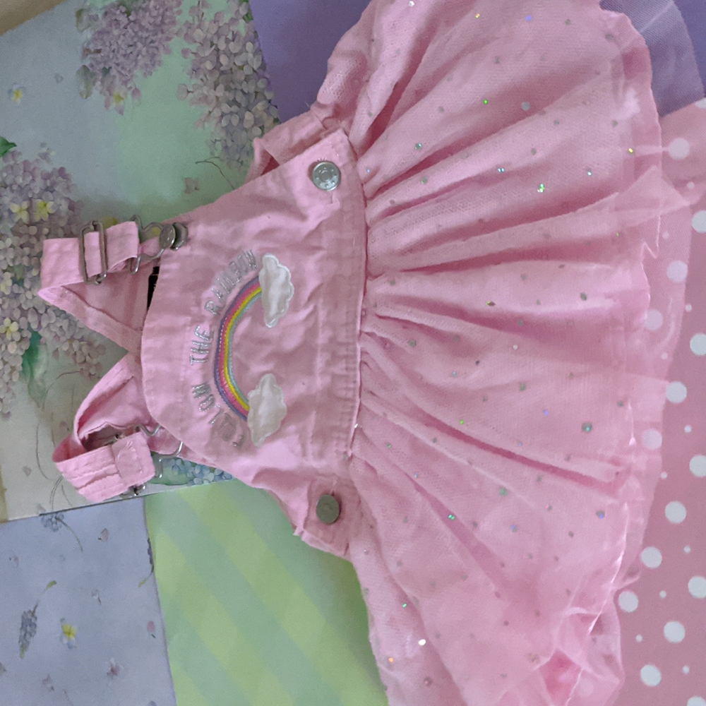 🌷18 months, Follow My Destiny girls pink overall dress